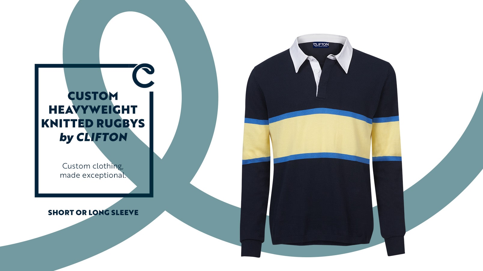CLIFTON Byron Custom Knitted Rugby Shirt